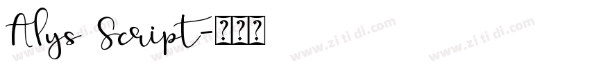 Alys Script字体转换